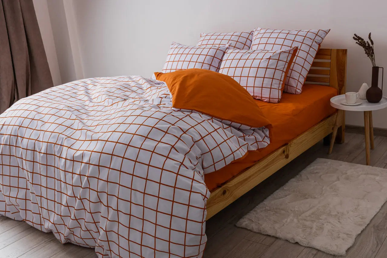 Комплект постільної білизни "ТЕП" TERRACOTTA Check, 70x70 двоспальний 