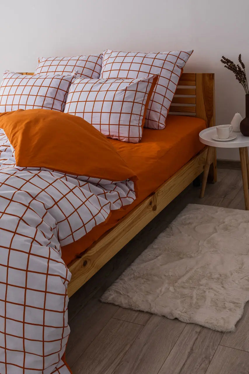Комплект постільної білизни "ТЕП" TERRACOTTA Check, 70x70 двоспальний 