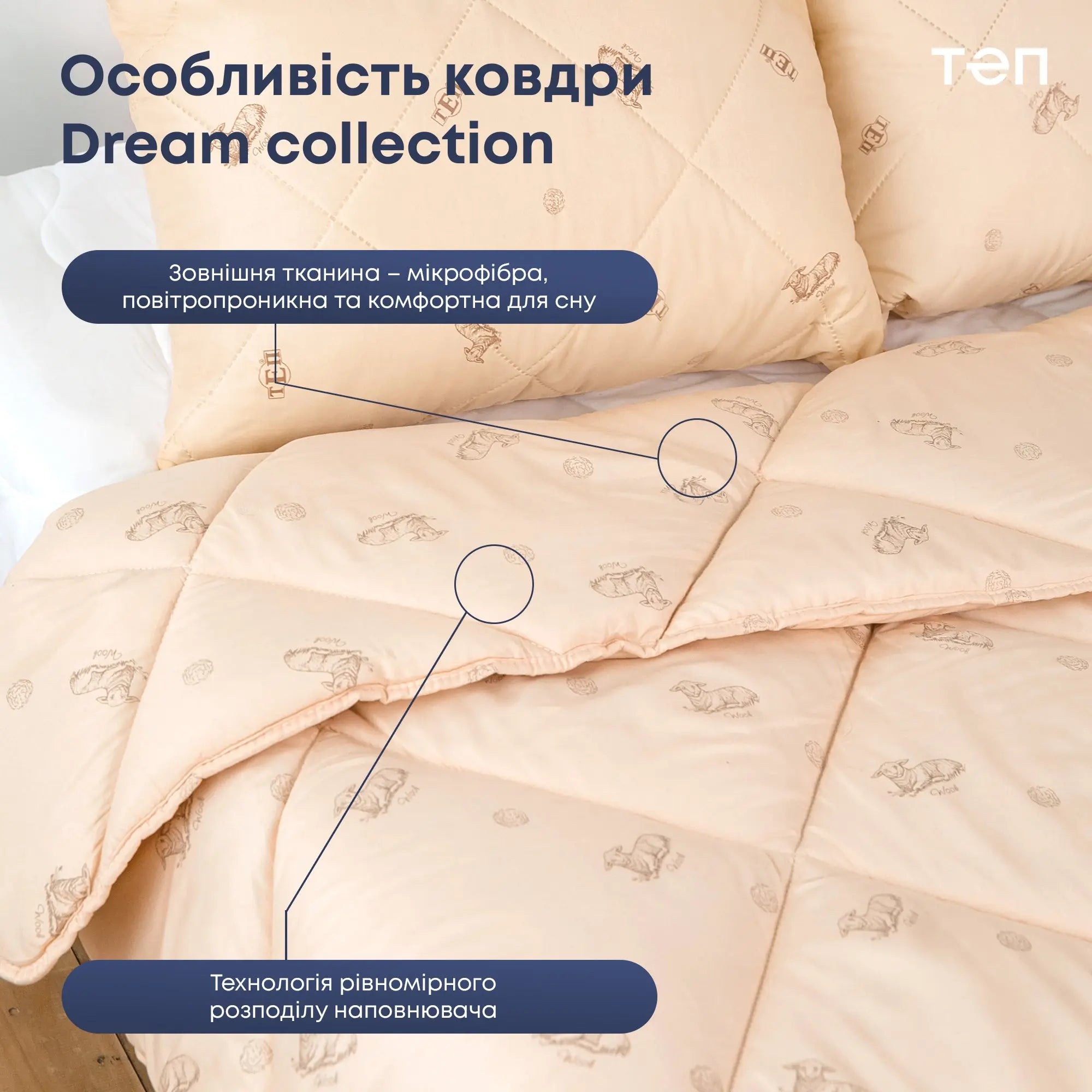 Ковдра "DREAM COLLECTION" WOOL 140*210 см 